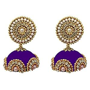thread trends Sparkle Ball Hoop Jhumkas Beads Silk Thread Earring