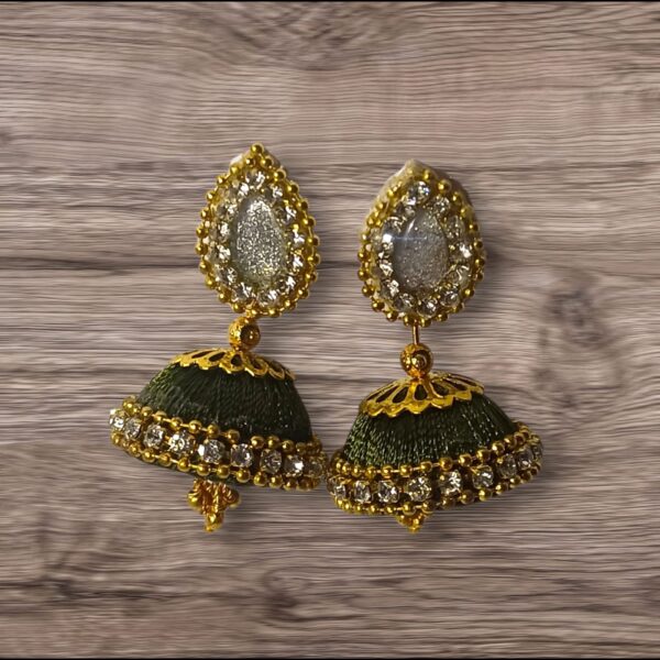Silk Thread  Earring jhumkas (Pack of 2)