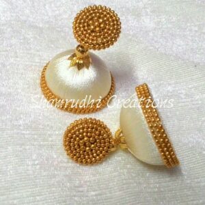 silk thread jhumkhas