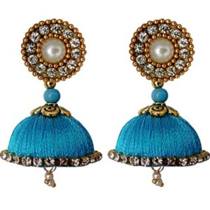 Handmade Silk Thread jumhana Earrings